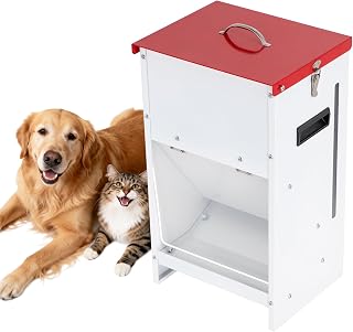 Photo 1 of ****SIMILAR***&
Willinglong 2 Pcs 50 Lbs Large Automatic Dog Feeders with Handle Acrylic Panel Galvanized Gravity Feeder Outdoor Hanging for Doggie Breed Dog Food Dispenser Container(Red)