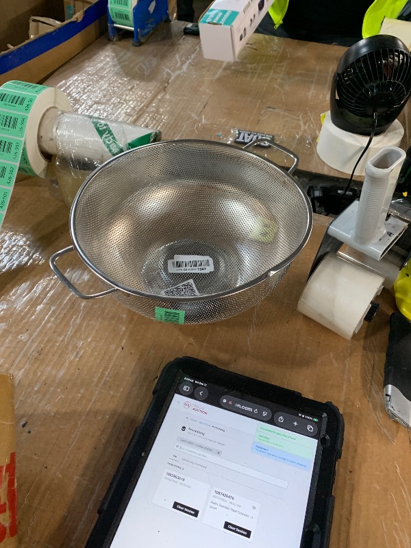 View 2 of ** product has a dent in it **
Gulex Stainless Steel Colander - 3 Quart