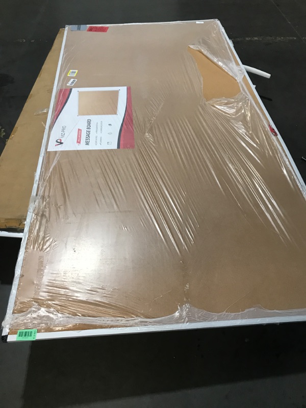 View 2 of *** TRUCK/TRAILER PICK UP ONLY *** VIZ-PRO Large Cork Bulletin Board 96" x 48" Silver