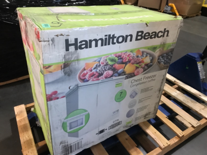 View 2 of *** TRUCK/TRAILER PICK UP ONLY ***Hamilton Beach HBFRF1006 Chest Freezer - Adjustable Thermostat - Removable Vinyl Coated Wire Basket - Easy Defrost Drain