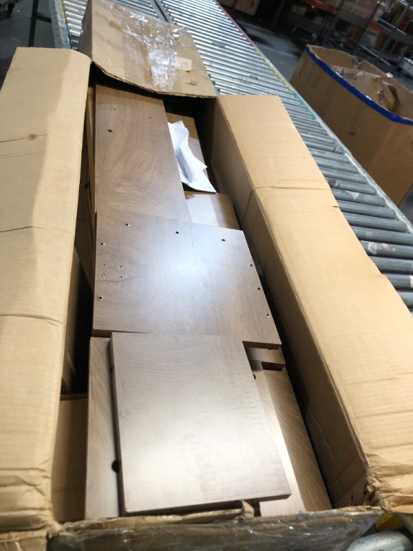 View 2 of ***MISSING PARTS***LITTLE TREE 78.7" Console Table, Long Entryway Table, Modern Farmhouse Sofa Tables Narrow Long, Layered Curved Frame for Living Room, Foyer, Bedroom, Behind Couch, Rustic Light Oak