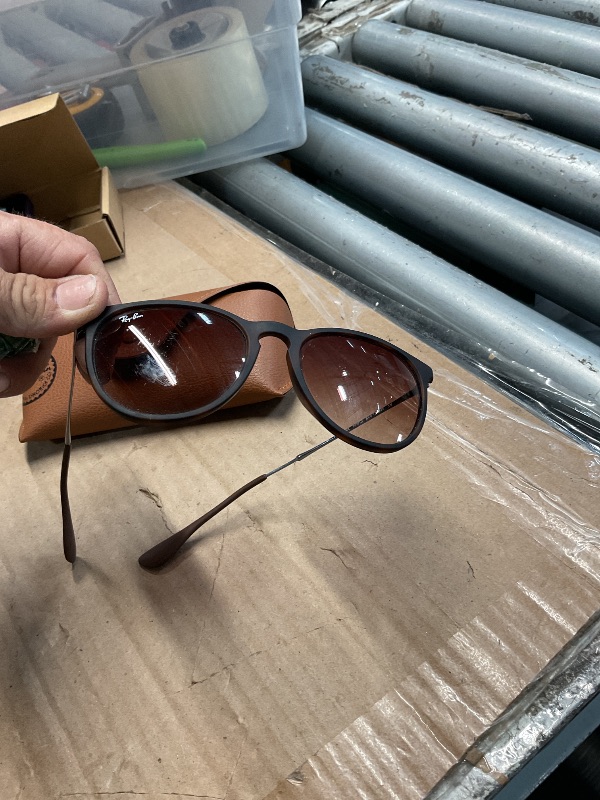 View 4 of *** GLASSES ARE STRETCHED OUT AND HAS SOME MINOR SCRATCHES ON THE FRAMES**
Ray-Ban Erika RB4171 Round Sunglasses - 54 mm