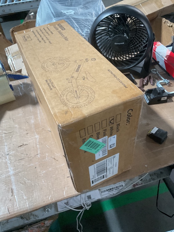 View 2 of **FACTORY SEALED*

SEREED Toddler Balance Bike, Adjustable, White