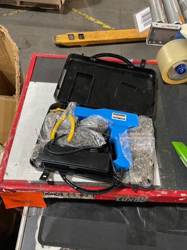 View 4 of ***MINIR DAMAGE***
Plastic Welding Machine Car Bumper Repair Kit, Hot Staple Gun Plastic Welder & 3 Types Staples: Flat, Outside Corner, Inside Corner