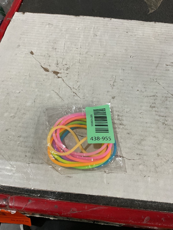 View 2 of ***MISSING PARTS***
Anu Limen 100Pcs 80s Multicolor Silicone Gel Bracelets Rainbow Glow Neon Stretchable Gel Gummy Rubber Bracelets Hair Ties 80's Party Favor for Adults Women