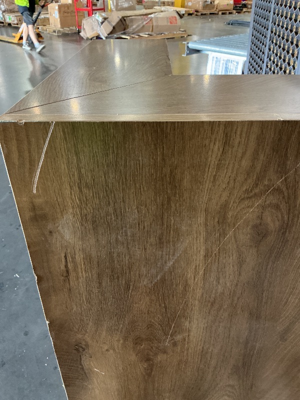 View 6 of **HAS SOME MINOR DAMAGES/SCRATCHES** Tribesigns 39.4" Square Coffee Table - Yellow Brown