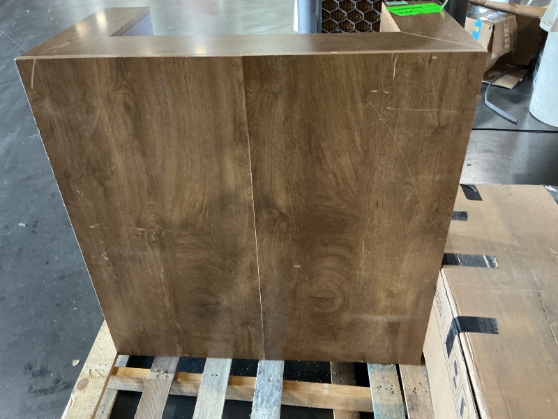 View 4 of **HAS SOME MINOR DAMAGES/SCRATCHES** Tribesigns 39.4" Square Coffee Table - Yellow Brown