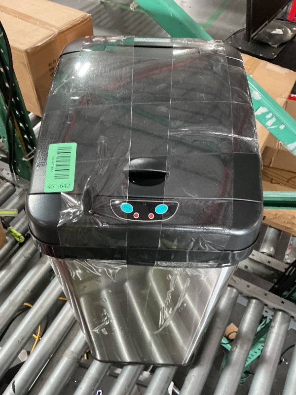 View 2 of (unfunctional) iTouchless 13 Gallon Sensor Trash Can with Lid | Pet Lock and Odor Filter