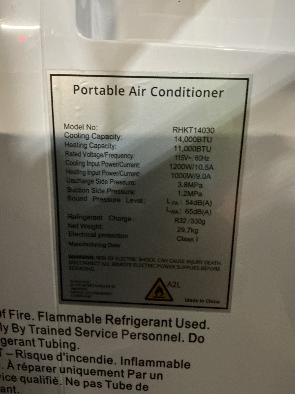 View 2 of **for parts only, doesnt work** Icyber Boom 14000 BTU Portable Air Conditioner, 5-in-1 AC Unit, 700 Sq.Ft.