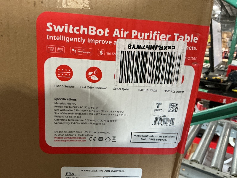 View 4 of ** FACTORY SEALED *SwitchBot Air Purifier with Table, RGB Light, Wireless Charger