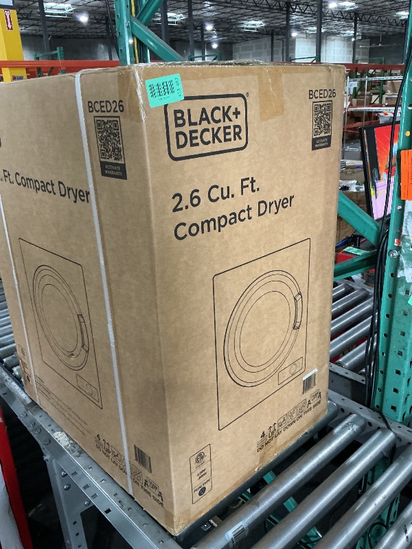 View 2 of ** FACTORY SEALED**BLACK+DECKER 2.65 Cu. Ft. Portable Dryer - White