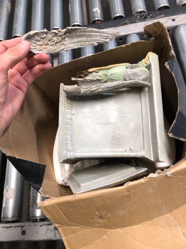 View 3 of ***MAJOR DAMAGE***
Roman Memorial Keepsake Box with Angel Figurine