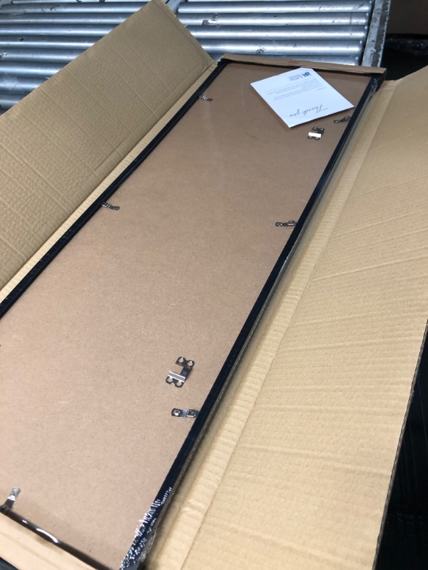 View 2 of ***PLEXIGLASS AND PHOTO BACKING DAMAGED-FRAME INTACT***LaVie Home 12x36 Picture Frame for Wall Display, 12x36 Black Picture Frame with HD Plexiglas, 12 x 36 Poster Frame 1 Pack, Display Frame for Vertical or Horizontal, Classic Collection