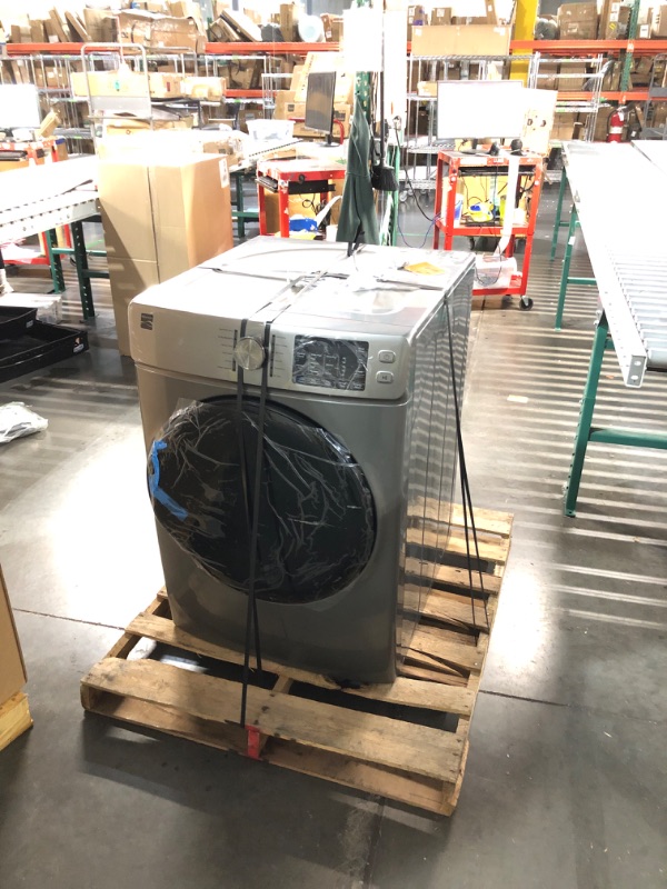 View 2 of ***TRUCK/TRAILER PICKUP ONLY***
Kenmore 8.0 cu. ft. Front Load Electric Dryer - Metallic Silver