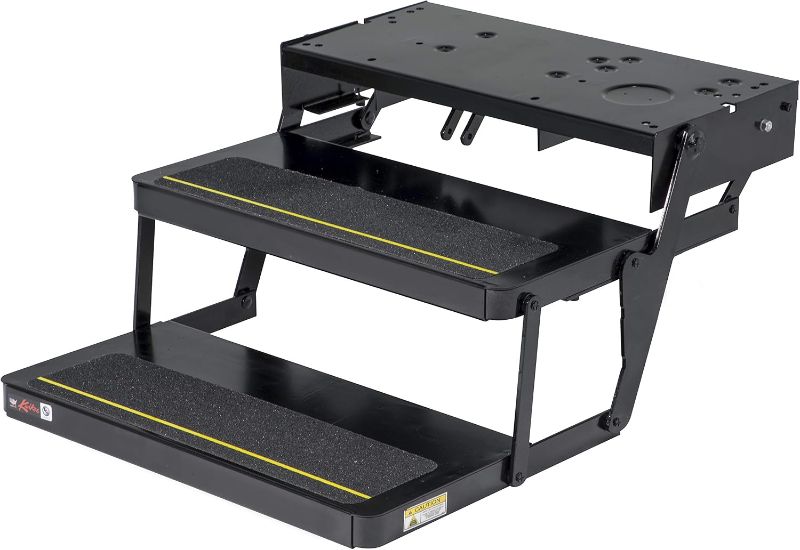 View 1 of ***STOCK PHOTO REFERENCE ONLY***
Kwikee 32 Series Electric Step Frame Assembly for RV, Travel Trailers, and Motorhomes, Hidden Light, 8.5" Step Rise, Anti-Slip Surface, Heavy-Gauge Steel Construction - 3722618