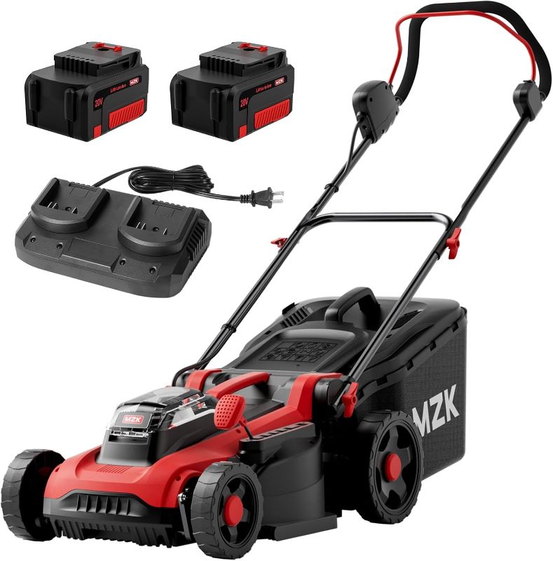 View 1 of ***STOCK PHOTO REFERENCE ONLY***
MZK 40V 16-Inch 2-in-1 Lawn Mower, Brushless Cordless Push Mower
Brushless mower with 5 height positions and dual batteries for walk-behind mowing in yards and home lawns.