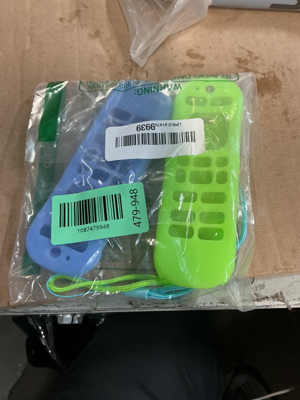 View 2 of [2 Pcs] Silicone Remote Case Cover for Roku Voice Remote Pro (2nd Ed.), Anti Slip Shockproof Remote Protective Sleeve for RCB1R(2024), Remote Protective Cover Case with Lanyard (Glow Blue+Glow Green)