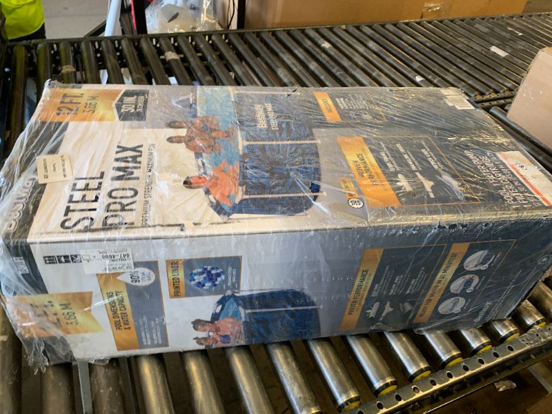Photo 1 of **NO POOL LINER, UNUSABLE AS IS** Bestway: Steel Pro MAX - Round Swimming Pool Set - 12' x 30" Tropical - Above Ground, Tritech Construction, Filter Pump, Steel Frame, Click-Assembly