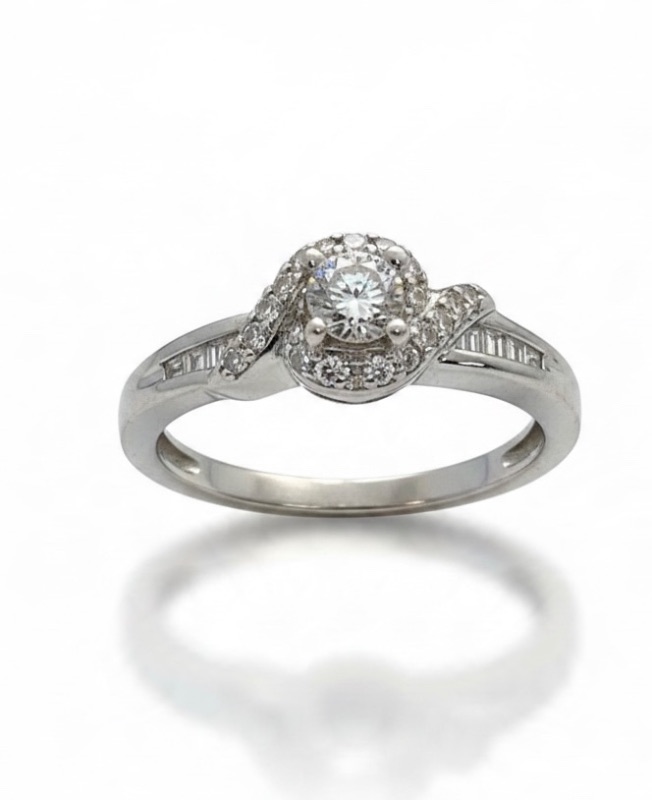 View 1 of 10K WHITE GOLD W 0.50ctw DIAMOND RING (APPROXIMATE SIZE 6 TO 7) #23