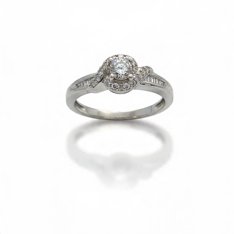 View 2 of 10K WHITE GOLD W 0.50ctw DIAMOND RING (APPROXIMATE SIZE 6 TO 7) #23