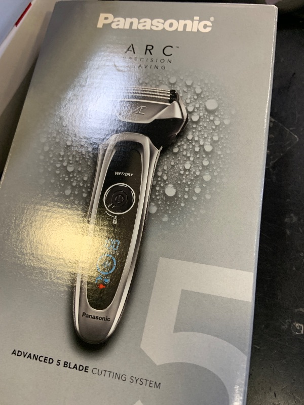 Photo 1 of Panasonic ARC5 Electric Razor for Men with Pop-Up Trimmer, Wet/Dry 5-Blade Electric Shaver with Intelligent Shave Sensor and Multi-Flex Pivoting Head, ES-LV65-S (Silver)