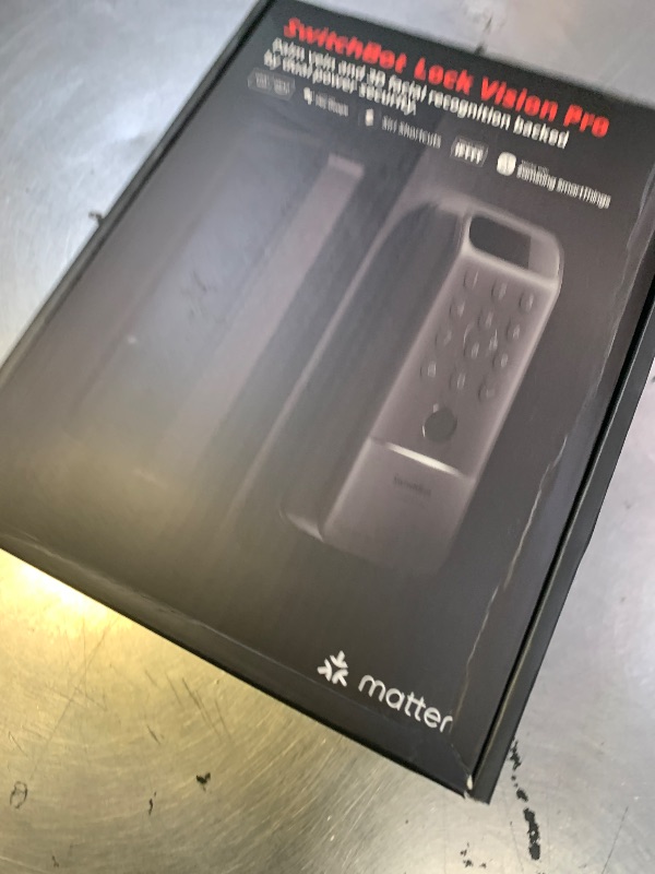 Photo 1 of SwitchBot Lock Vision Pro Smart Lock, 3D Face Recognition + Palm Vein + Fingerprint, Keyless Entry Deadbolt for Front Door, 12-Month Battery, WiFi No Hub, Auto-Lock, Matter, Apple Home, Alexa, Google