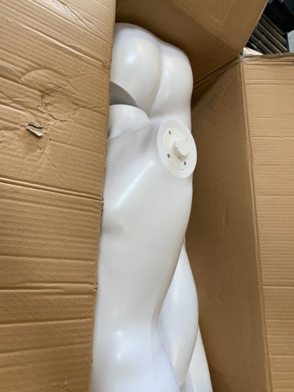 Photo 1 of TopMaster Male Form Mannequin - Versatile 360° Design, Easy Assemble, Full Body 38'' Chest Male Mannequin with Adjustable Posture, Turnable Head and Flexible Limbs - White