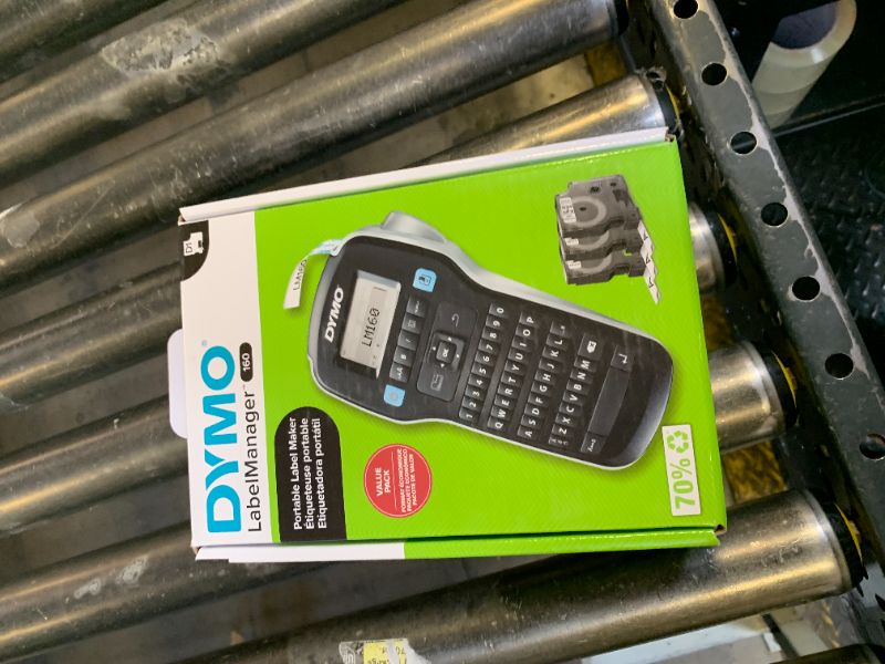 Photo 1 of DYMO LabelManager 160 Label Maker Bundle with 3 D1 Label Cassettes, Portable Handheld, QWERTY Keyboard, One-Touch Smart Keys, Large Display, Home & Office Organization
