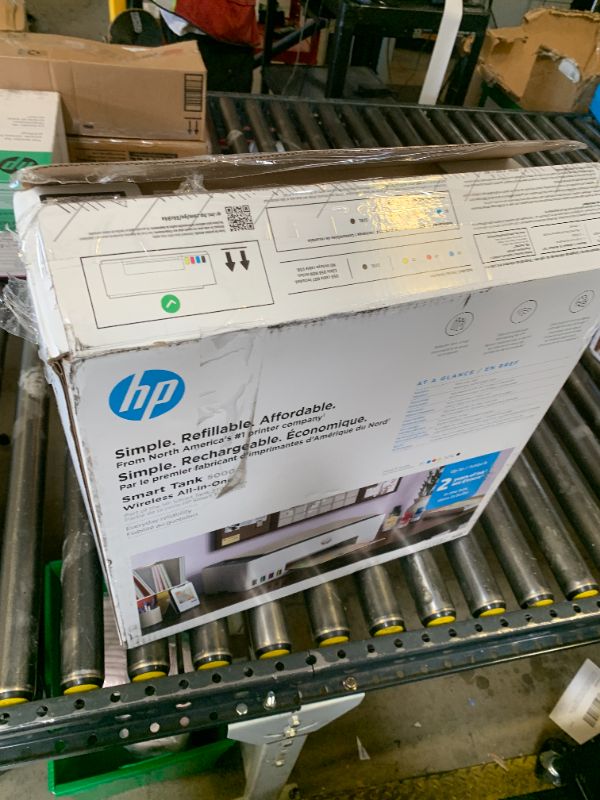 Photo 1 of HP Smart Tank 5000 Wireless All-in-One Ink Tank Printer, Scanner, Best-for-Home, Cartridge-Free, Refillable and AI-Enabled. (5D1B6A)