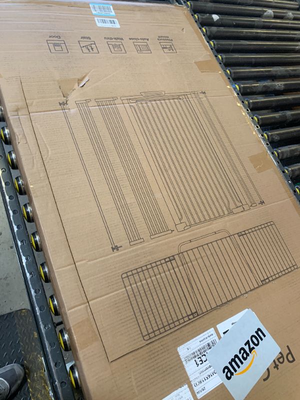 Photo 1 of 51" Extra Tall Cat Gate 30"-49.27" Wide, Auto Close, Pressure Mounted, for Cats & Small Dogs, Hallway, Stairs, Kitchen, Not Baby Gate,White