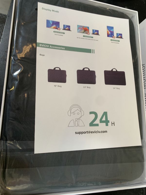 Photo 1 of EVICIV Portable Monitor Touchscreen 15.6”, 125% sRGB 1080P IPS 10-Point Touch Screen Monitor, VESA & Case, MINI HDMI USB C, Ultra-Thin Travel Second Screen for Laptop, Computer, Game Consoles
