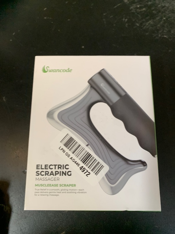 Photo 1 of swancode Heated Muscle Scraper, 3 Adjustable Intensity Modes with LED Display, 38-46? Warm Therapy & Vibration, Full Body Use Ergonomic Design, Rechargeable Wireless