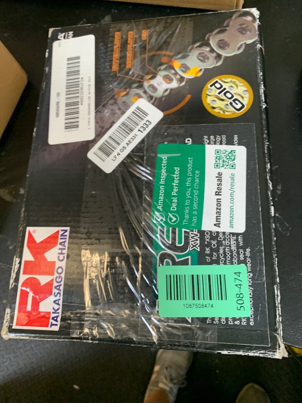 Photo 1 of RK Racing Chain GB520XRE-120 Gold 120 Link XW-Ring Chain with Connecting Link