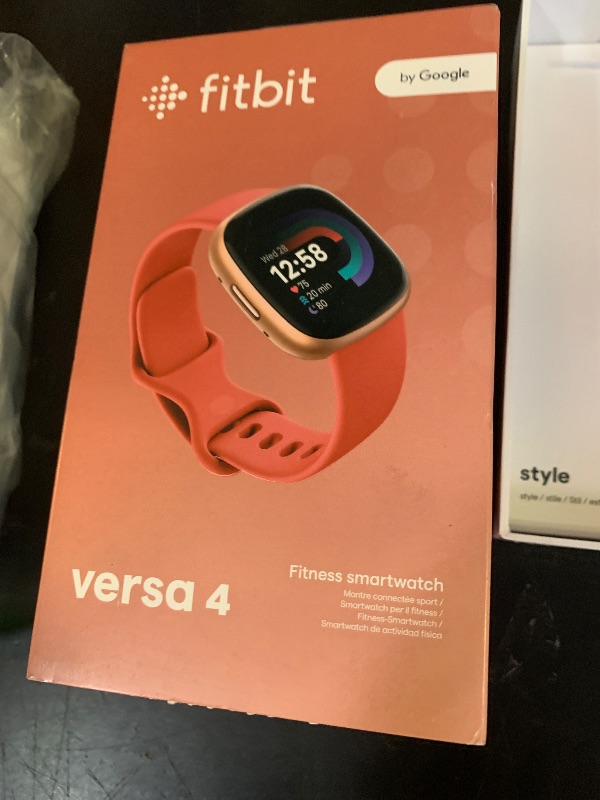 Photo 1 of Fitbit Versa 4 Fitness Smartwatch with Daily Readiness - 3-Month Google Health Premium Membership Included - GPS, 24/7 Heart Rate, 40+ Exercise Modes, Sleep Tracking - Pink Sand/Copper Rose
