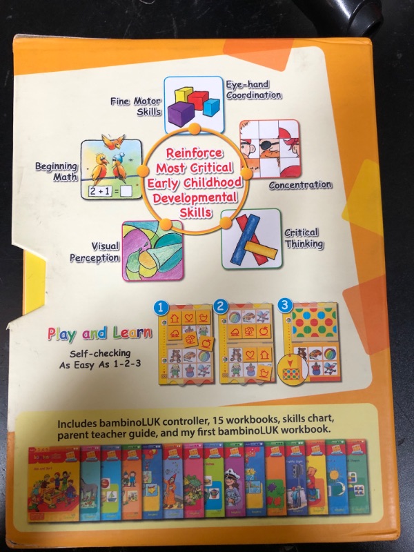Photo 1 of Beyond123 BambinoLUK Early Learning Set, 15 Self-Checking Workbooks + German Controller, 990 Phonics, Math, Reading & Writing Exercises, Screen-Free Montessori Homeschool Bundle, Ages 3-7