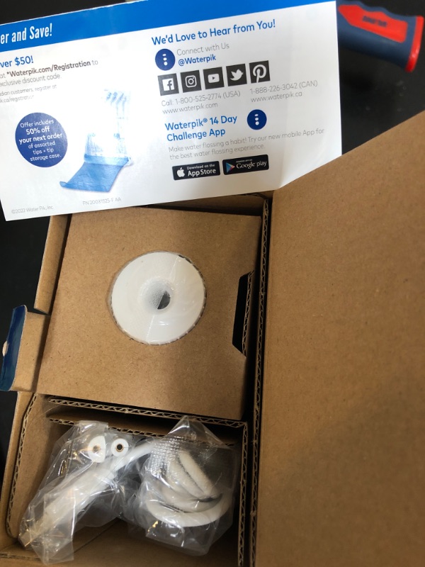 Photo 1 of Waterpik Cordless Pearl Rechargeable Portable Water Flosser for Teeth, Gums, Braces Care and Travel, Extra Quiet, 4 Flossing Tips - ADA Accepted, WF-13 White, Amazon Exclusive
