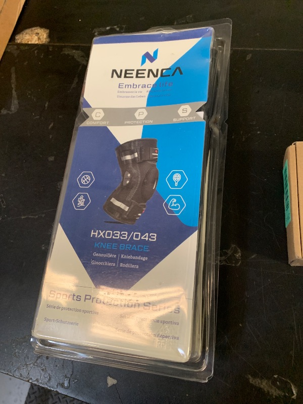 Photo 1 of NEENCA Professional Knee Brace, Adjustable Hinged, with Removable Side Stabilizers, Strong Stability for Joint Pain Relief, Arthritis, Meniscus Tear, ACL, PCL, Runner, Sports