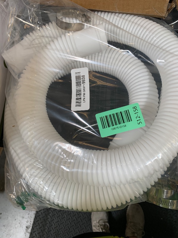 Photo 1 of 1.5” x 3ft Above Ground Pool Hose Replacement – Pool Pump Hose, Compatible with Intex, Coleman & Bestway Filters (2 pack white)