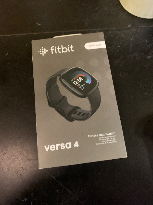 Photo 1 of Fitbit Versa 4 Fitness Smartwatch with Daily Readiness - 3-Month Google Health Premium Membership Included - GPS, 24/7 Heart Rate, 40+ Exercise Modes, Sleep Tracking - Black/Graphite