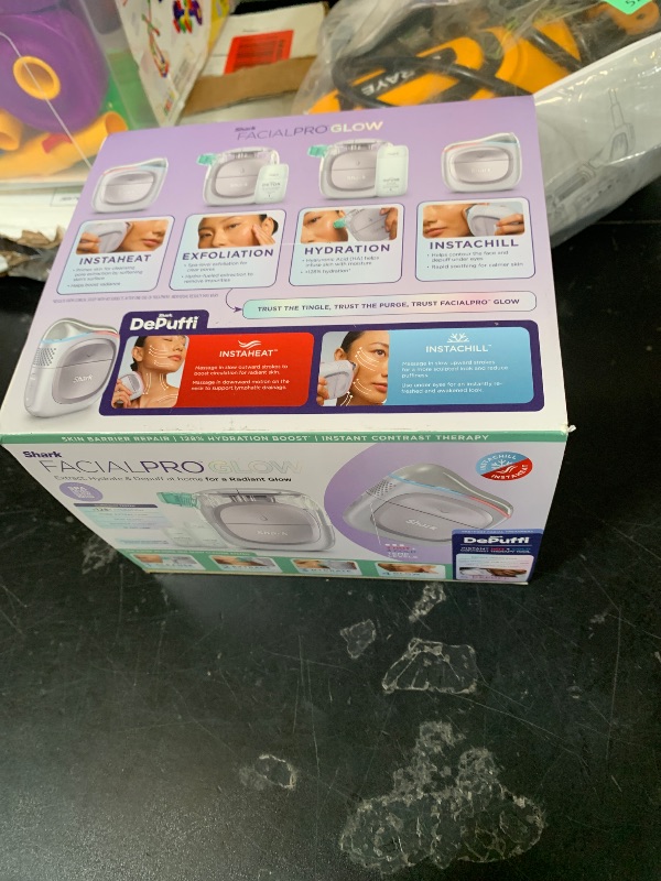 Photo 1 of Shark FacialPro Glow at-Home Hydro-Powered Facial System with DePuffi Hot & Cold Therapy – Professional Spa Skincare Device for Pore Cleansing, Hydration, & Radiant Glow, Lilac, FH320PL