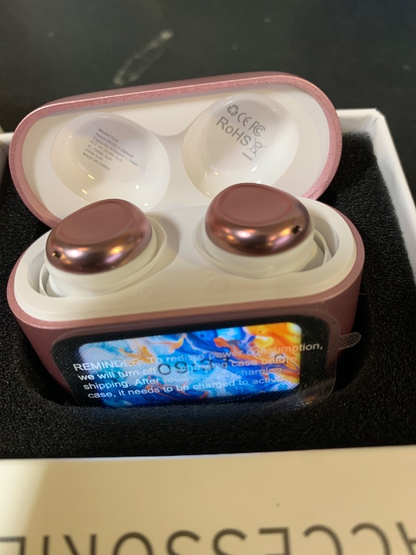 Photo 1 of ZYHKON Sleep Earbuds Bluetooth 5.4 in Ear Touch Screen Sleep Headphones, Mini Sleep Earbuds for Side Sleepers with Sleep Mode, 48H Sleep Earphones Clear Calls, Pearl Pink