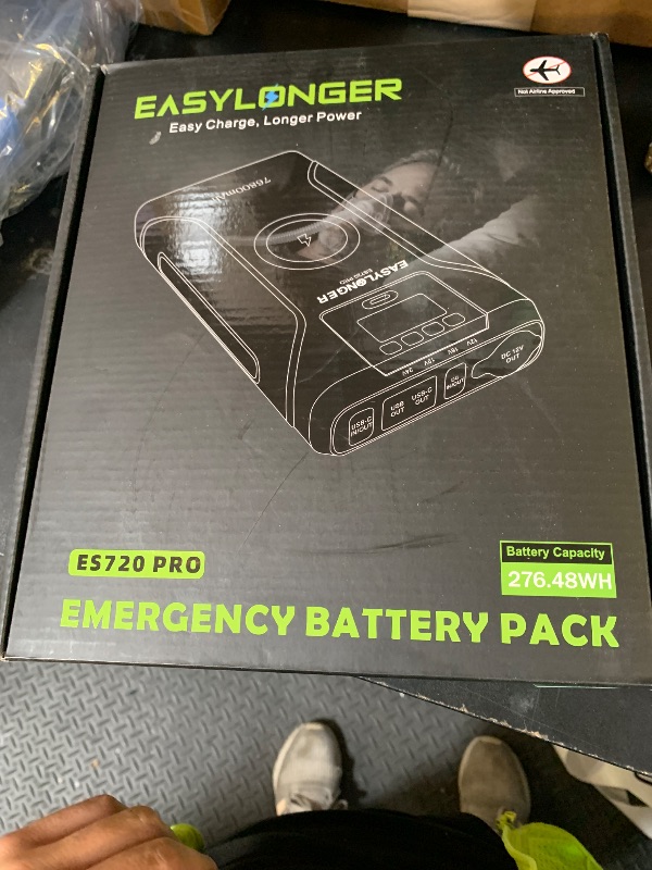 Photo 1 of EASYLONGER CPAP Battery Backup Power Supply ES720 PRO, 276.48Wh Battery Pack for AirSense 11, AirSense 10, AirCurve 10/11, AirMini, Philips Dreamstation/ 2, Emergency Batterys for Outdoor Camping