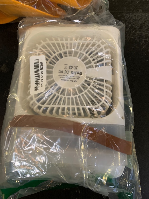 Photo 1 of Portable Air Conditioners, 2000mAh Rechargeable Mini Air Cooler Fans, 500ML Personal Portable AC Unit with 3 Speed, 2 Spray, 7 Color, 3 Timer, Small Desktop Cooling Fan for Bedroom Office (White)