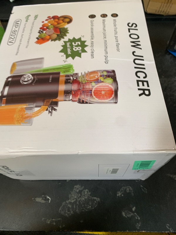 View 2 of Juicer Machines, Cold Press Juicer with 5.8" Wide Feed Chute, 300W Slow Masticating Juicer for Whole Fruits & Vegetables, High Juice Yield, Easy to Clean, BPA Free Juice Extractor Machine