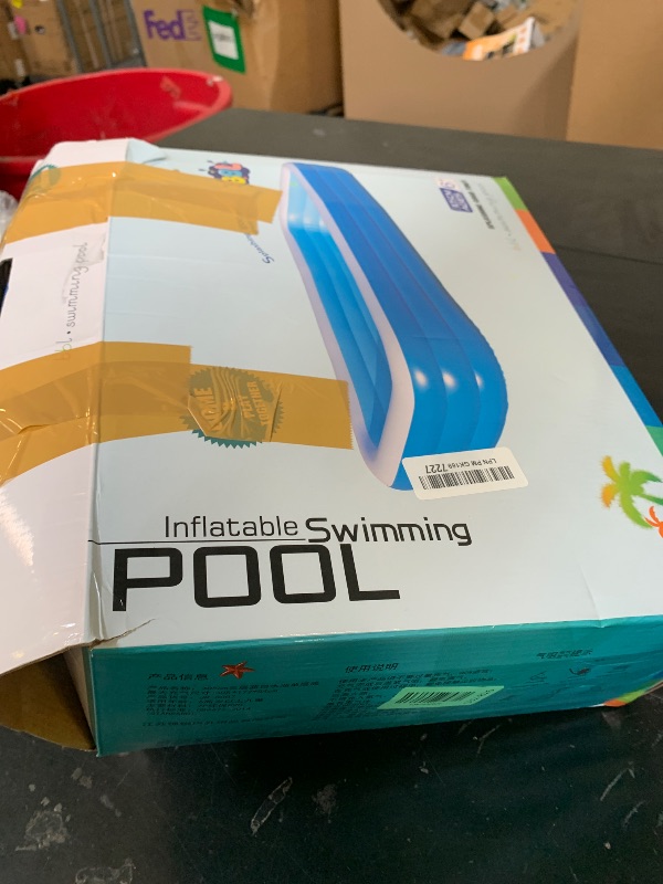 Photo 1 of Large Inflatable Pool for Kid and Adult, 120"x70"x22" Blow Up Pool Backyard