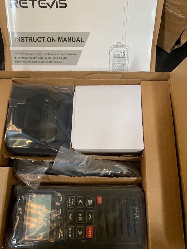 Photo 1 of Retevis RM40 Marine Radio with GPS,DSC Distress Call,Mob Alarm,IP67 Waterproof Floating Handheld Radio,NOAA Weather Alert,1500mAh Battery,International Channels,for Boats Sailing Coast Guard (1 Pack)