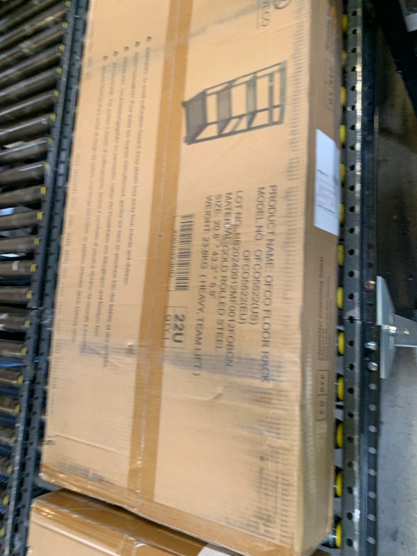 Photo 1 of RIVECO 22U Network Rack with Reinforced Top & Bottom Vented Plates - 4 Rolling Wheels Floor Standing for 19" Equipment & Stereo Gear - Including 2PCS Shelves & Rail Mount PDU