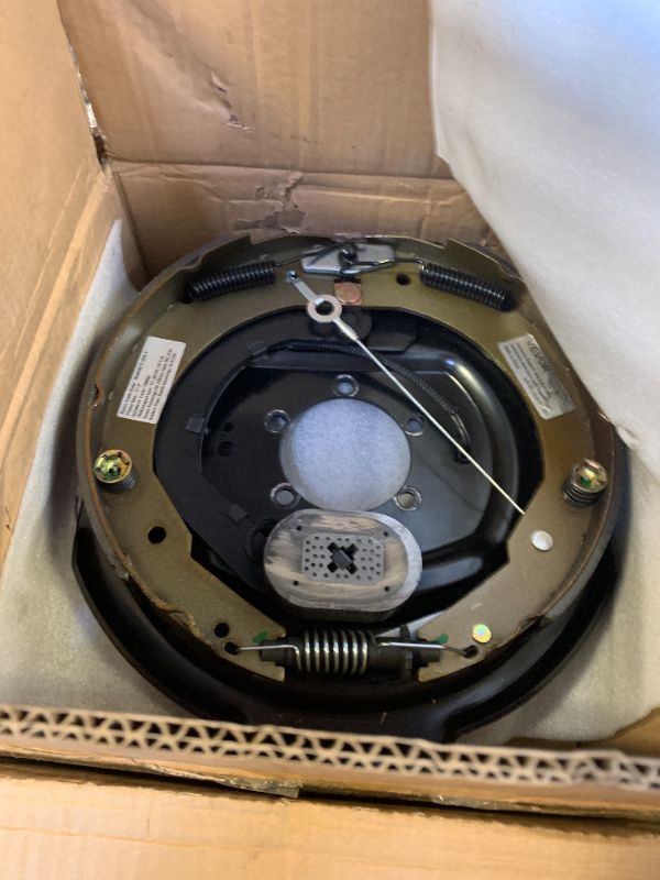 Photo 1 of VEVOR Electric Trailer Brake Assembly, 12" x 2", 2 Pairs Self-Adjusting Electric Brakes Kit for 7000 lbs Axle, 5-Hole Mounting, Backing Plates for Braking System Part Replacement (2 Right + 2 Left)