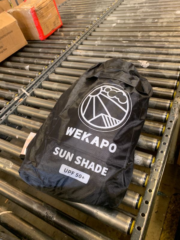Photo 1 of WEKAPO Beach Tent Sun Shelter - Easy Setup Beach Canopy with 4 Sturdy Poles, Large Sandbags and Shovel, 7'1'' Tall, Windproof Sun Shade for Backyard and Camping, UPF 50+ Protection