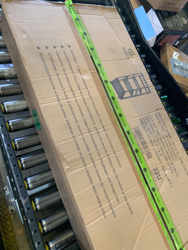 Photo 1 of RIVECO 22U Network Rack with Reinforced Top & Bottom Vented Plates - 4 Rolling Wheels Floor Standing for 19" Equipment & Stereo Gear - Including 2PCS Shelves & Rail Mount PDU